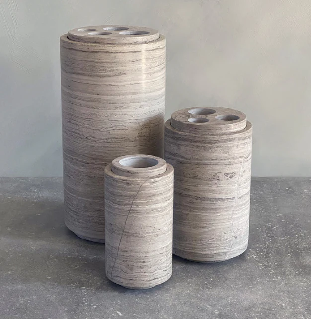 PIETRA CASA - STEM VASE LARGE - SMOKE GREY - $1,336.16 - Image 3