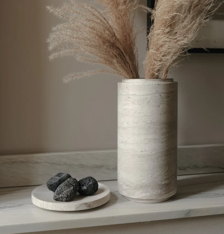 PIETRA CASA - STEM VASE LARGE - CHALK GREY - $1,336.16 - Image 1