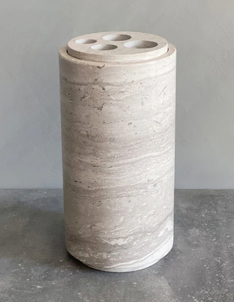 PIETRA CASA - STEM VASE LARGE - CHALK GREY - $1,336.16 - Image 3