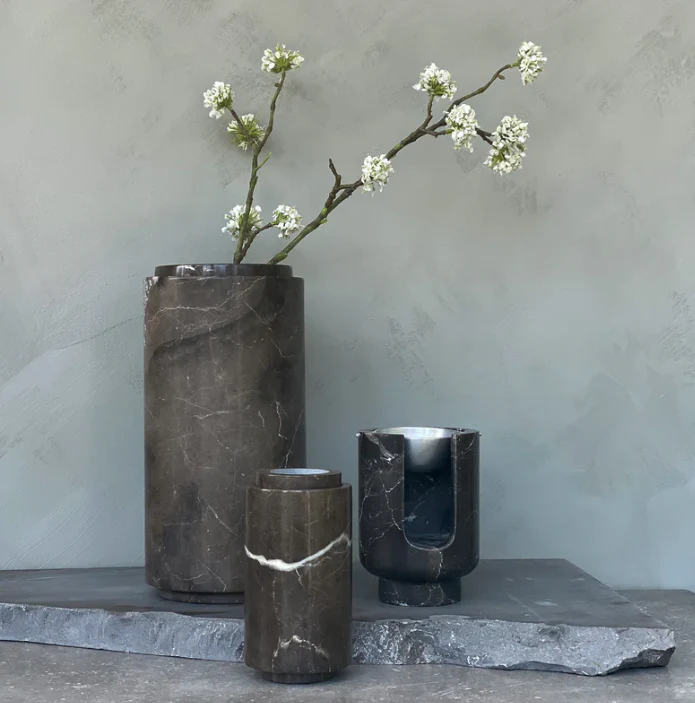 PIETRA CASA - STEM VASE LARGE - SHADOW BLACK - $1,336.16 - Image 1