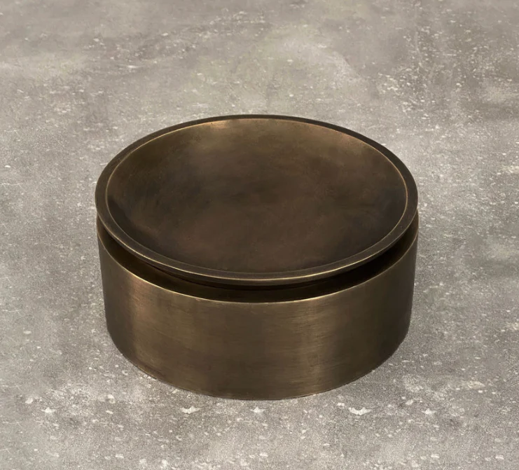 PIETRA CASA – EDO CANISTER LOW – BURNISHED BRASS – 8.00