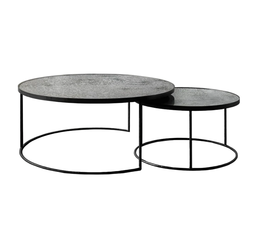 ETHNICRAFT NESTING COFFEE TABLE SET - CLEAR | $1,759.00 - Image 1