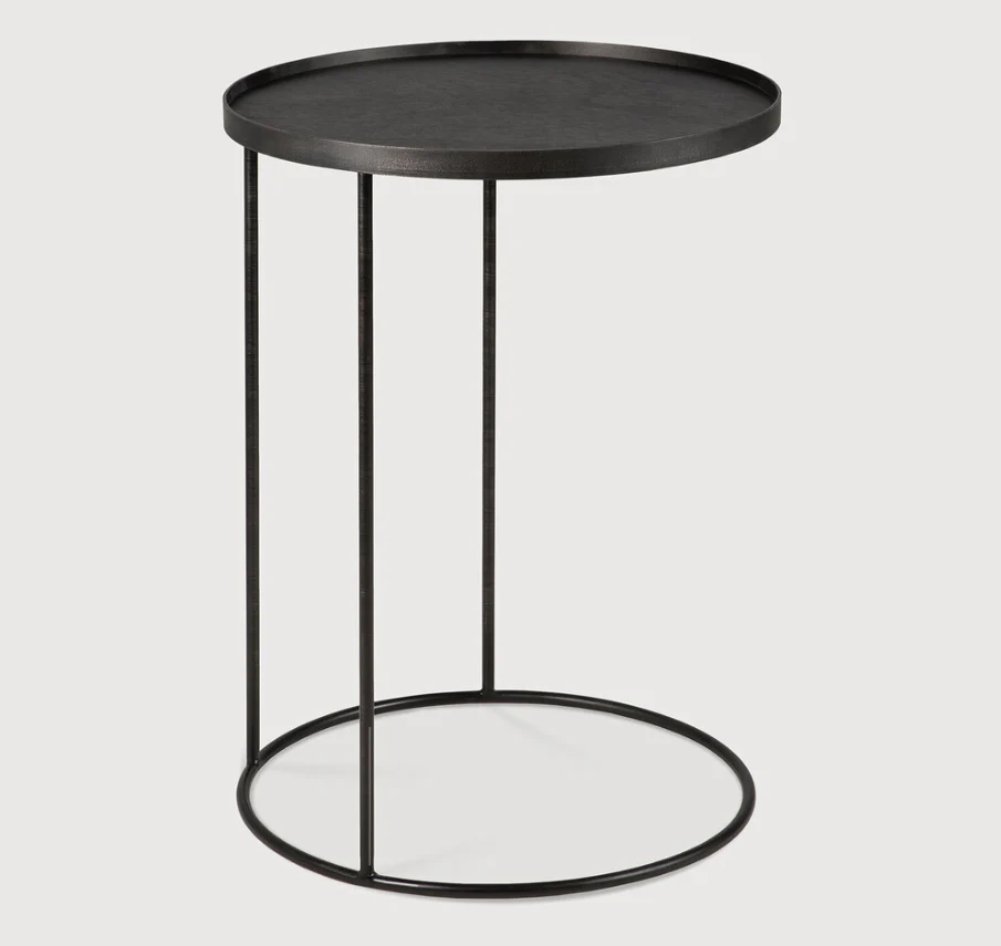 ETHNICRAFT SMALL ROUND TRAY SIDE TABLE | $299.00 - Image 2