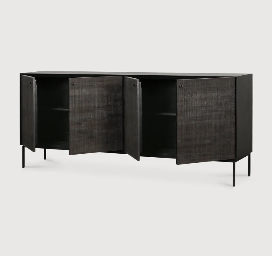 ETHNICRAFT GROOVES SIDEBOARD - TEAK OFF BLACK | $3,569.00 - $4,229.00 - Image 3