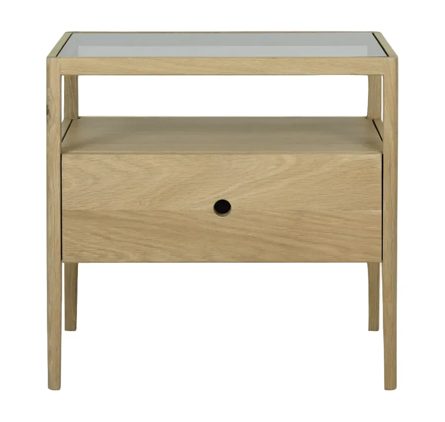 ETHNICRAFT SPINDLE BEDSIDE TABLE – OAK | 9.00