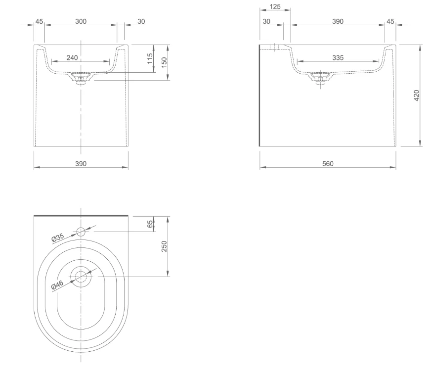 PEARL FLOORSTANDING BIDET | PIETRA CASA BRAND | $4,437.05 - Image 2