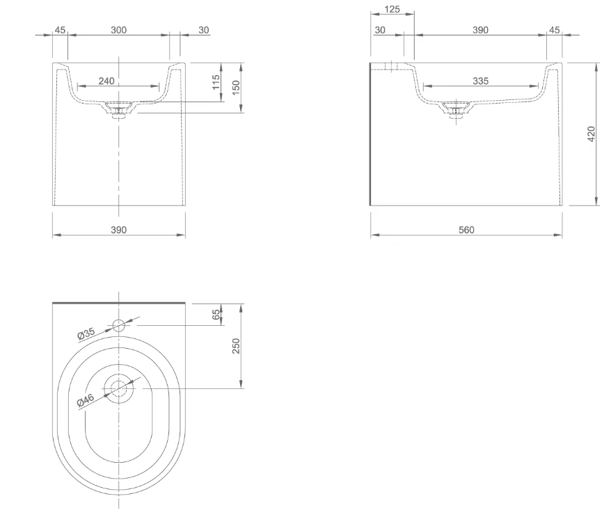 GLOW FLOORSTANDING BIDET | PIETRA CASA BRAND | $4,437.05 - Image 2