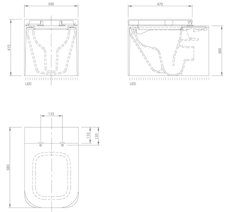 FEEL WALL HUNG TOILET | PIETRA CASA BRAND | $7,631.47 - Image 2