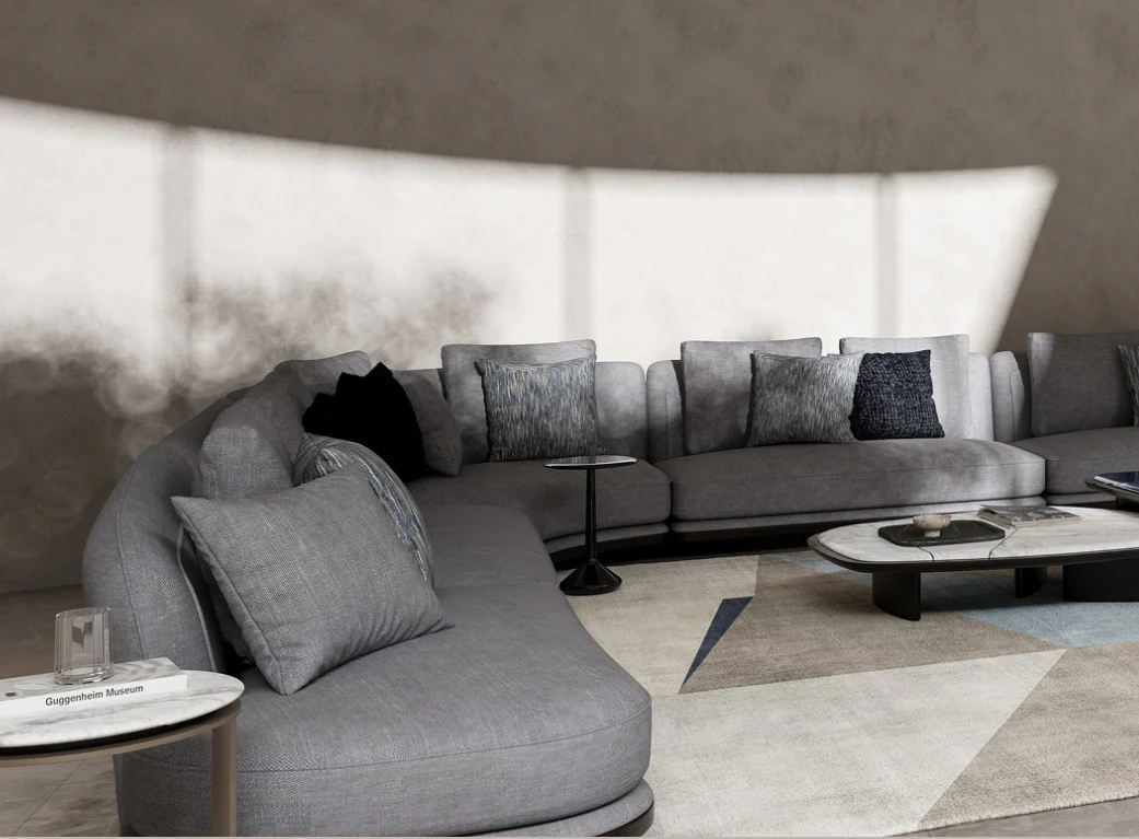 PIERRE LIGHT GREEN FABRIC SOFA I $35,250.00 - Image 3