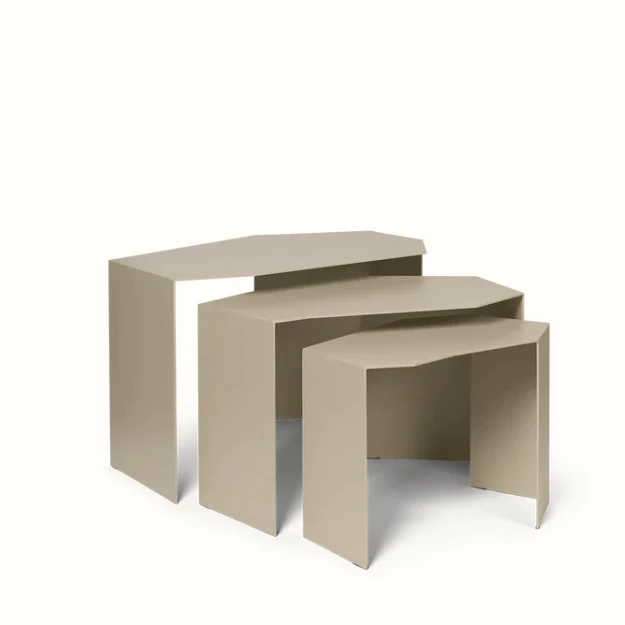 FERM LIVING | SHARD CLUSTER TABLES - SET OF 3 - CASHMERE | $1,089.00 - Image 1