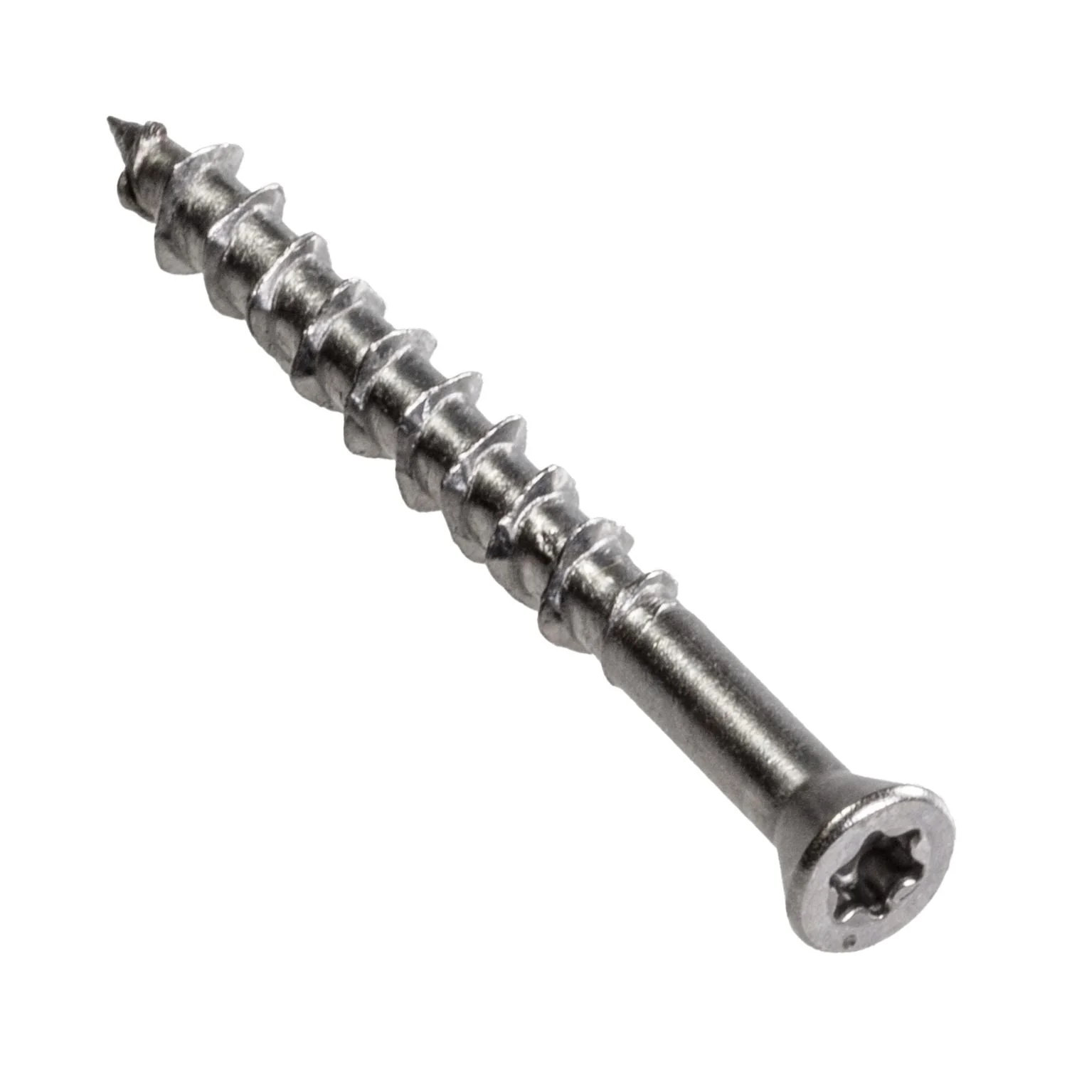 Simpson Strong-Tie T07162WP-RP100 Deck-Drive DWP WOOD SS Screw,  #7 x 1-5/8-in. T-15, Trim Head, Type 316, 100-Pack - Image 2