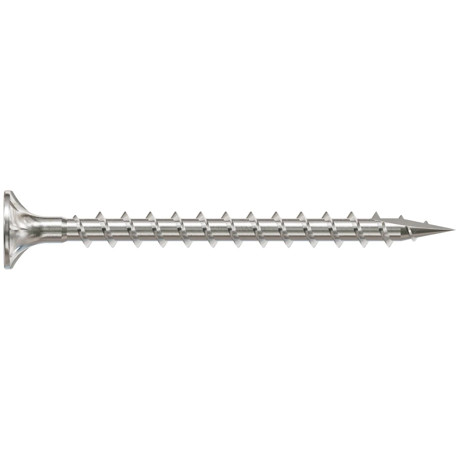 Simpson Strong-Tie T08225WQ1 Fiber-Cement Screw,  #8 x 2-1/4-in. #2 Square Wafer-Head, Type 316, 100-Pack - Image 1