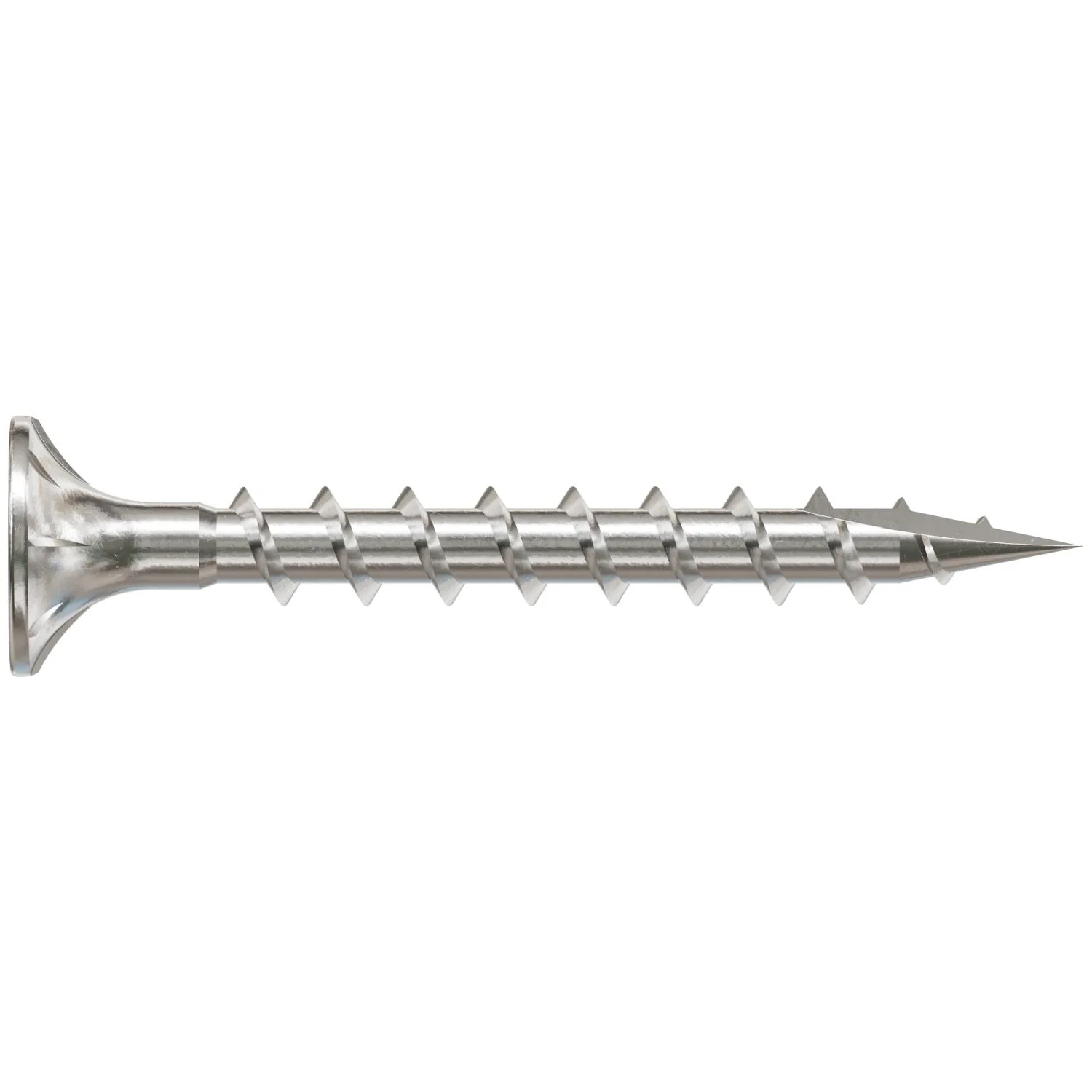 Simpson Strong-Tie T08C162WQC Fiber-Cement Screw,  #8 x 1-5/8-in. #2 Square Wafer-Head, Type 316, 100-Pack - Image 2