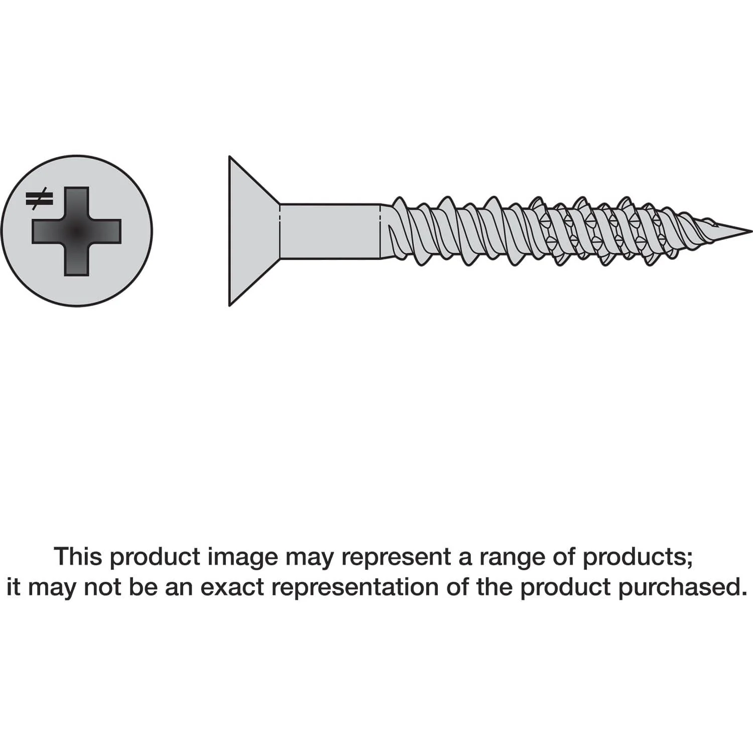 Simpson Strong-Tie T10J200FX-RP8 Marine Screw, Flat Head,  #10 x 2-in. #2 Phillips Drive, Type 316, 8-Pack - Image 1