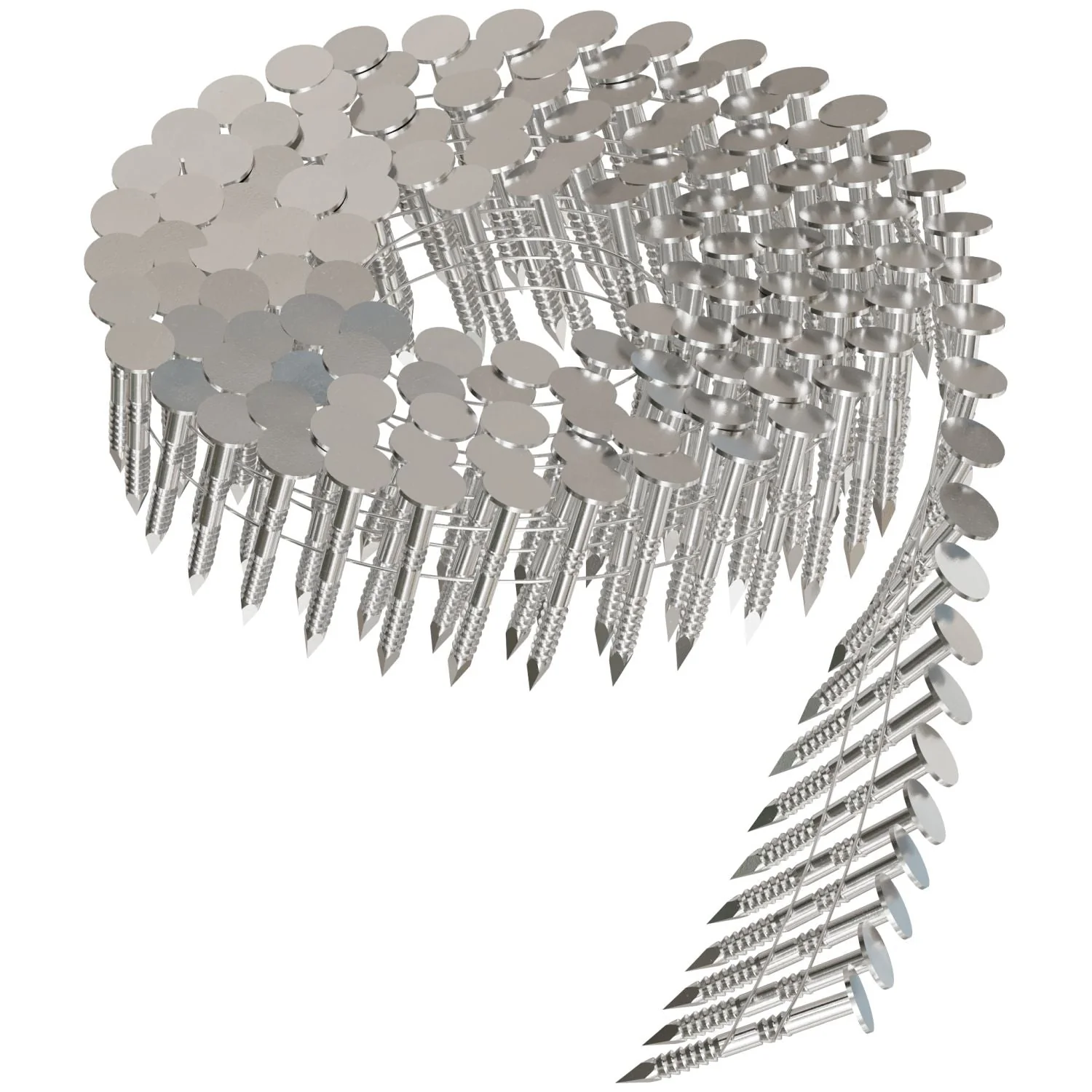 Simpson Strong-Tie 15-Degree Wire Coil, Full Round Head, Ring-Shank Roofing Nail, 1-1/4-in. Type 316, 3600-Pack (T11A125RNJ) - Image 2