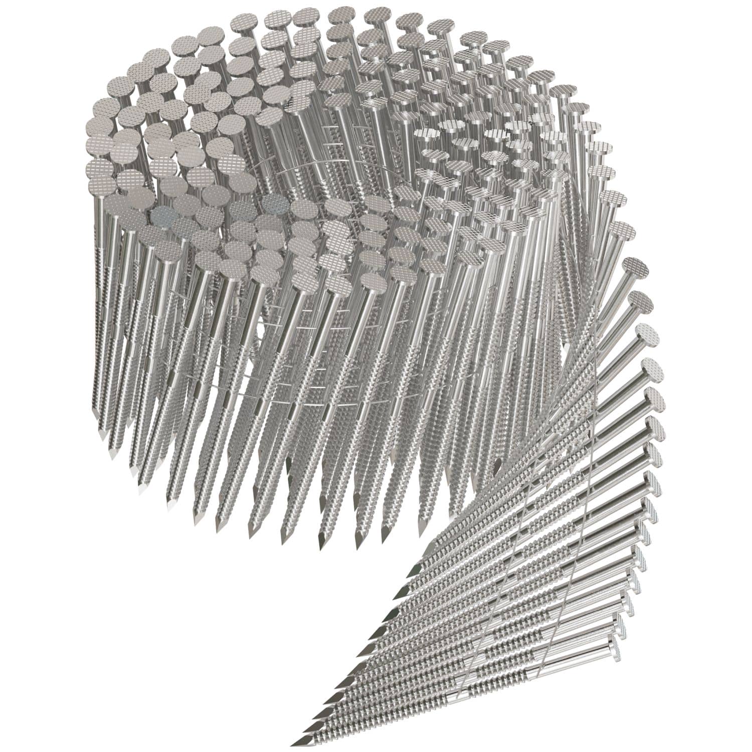 Simpson Strong-Tie T11A300PNJ 15° Wire Coil, Full Round Head, Ring-Shank Decking/Framing Nail,  3-in. x 0.12-in. Type 316, 1800-Pack - Image 3