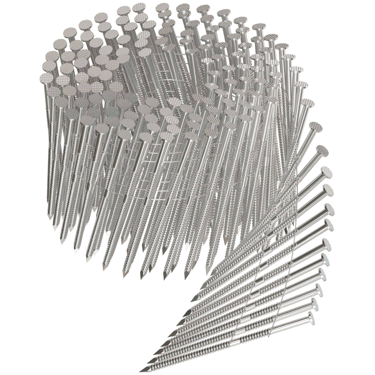 Simpson Strong-Tie T11A325PNJ 15° Wire Coil, Full Round Head, Ring-Shank Decking/Framing Nail,  3-1/4-in. x 0.12-in. Type 316, 1800-Pack - Image 3