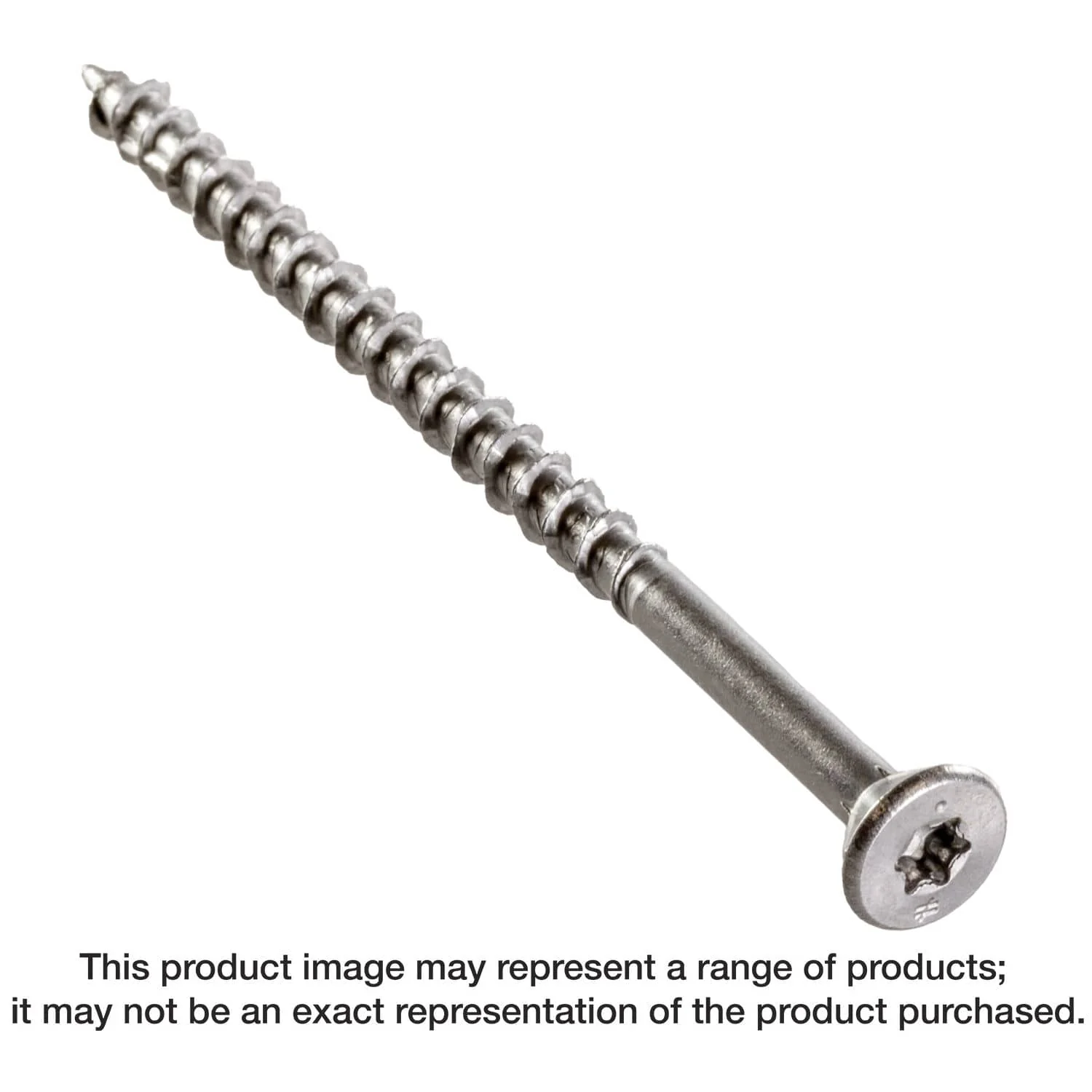 Simpson Strong-Tie T12400WP-RP20 Deck-Drive DWP WOOD SS Screw,  #12 x 4-in. T-27, Flat Head, Type 316, 20-Pack - Image 1
