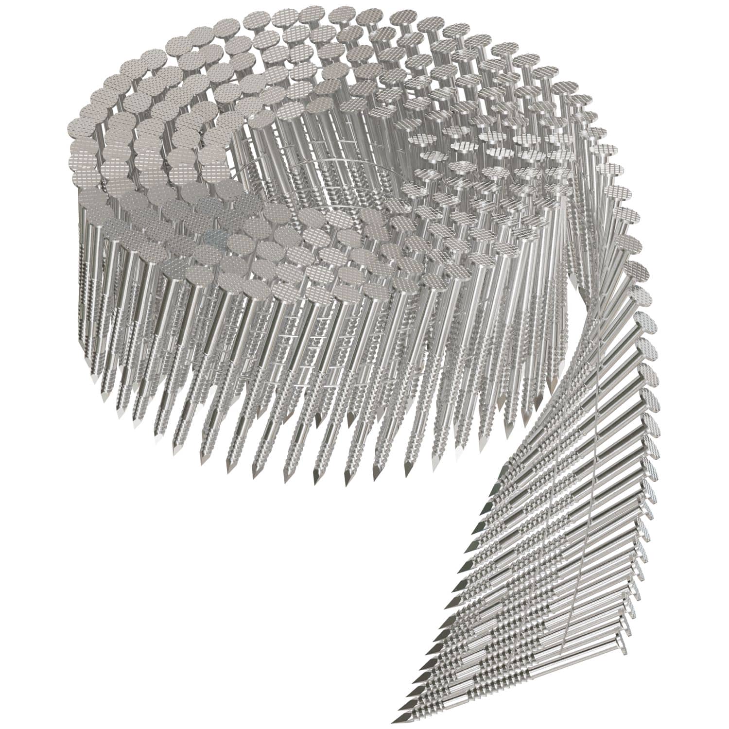 Simpson Strong-Tie T12A200PNB 15° Wire Coil, Full Round Head, Ring-Shank Decking/Framing Nail,  2-in. x .113-in. Type 316, 3600-Pack - Image 3