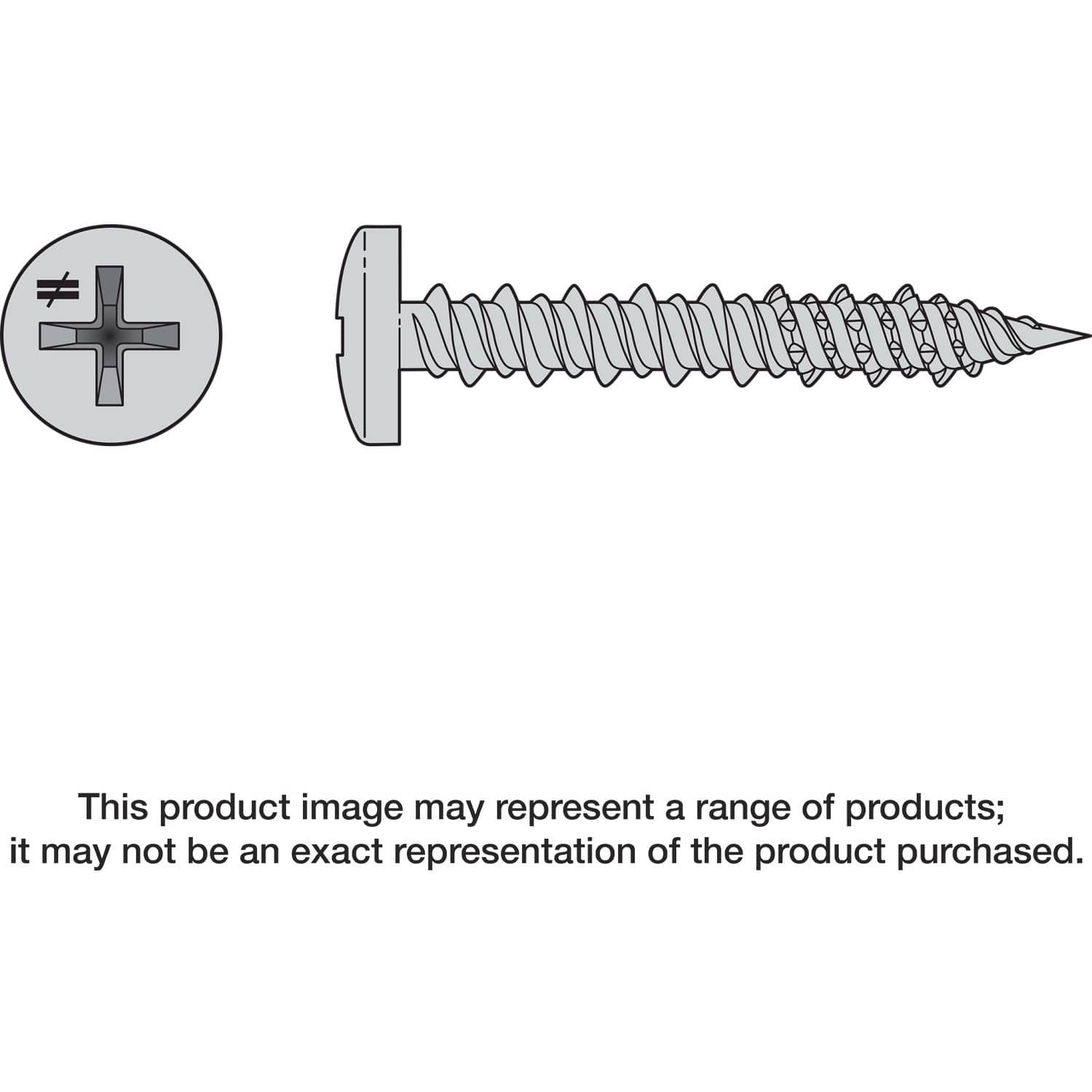 Simpson Strong-Tie T12J200PX-RP6 Marine Screw, Pan Head,  #12 x 2-in. #3 Phillips Drive, Type 316, 6-Pack - Image 1