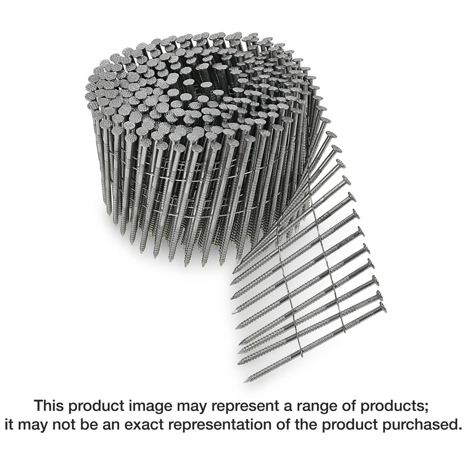 Simpson Strong-Tie T13A200SNJB 15° Wire Coil, Painted, Full Round Head, Ring-Shank Nail,  2-in. x .092-in. Type 316, Black, 1800-Pack - Image 1
