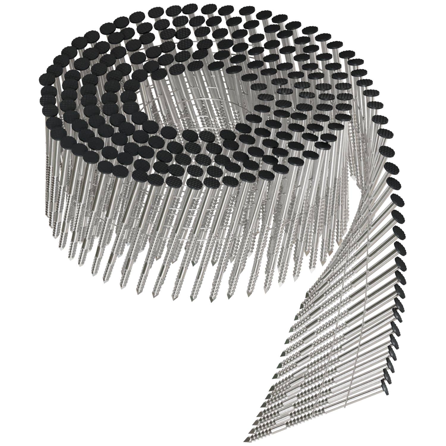 Simpson Strong-Tie T13A200SNJB 15° Wire Coil, Painted, Full Round Head, Ring-Shank Nail,  2-in. x .092-in. Type 316, Black, 1800-Pack - Image 3