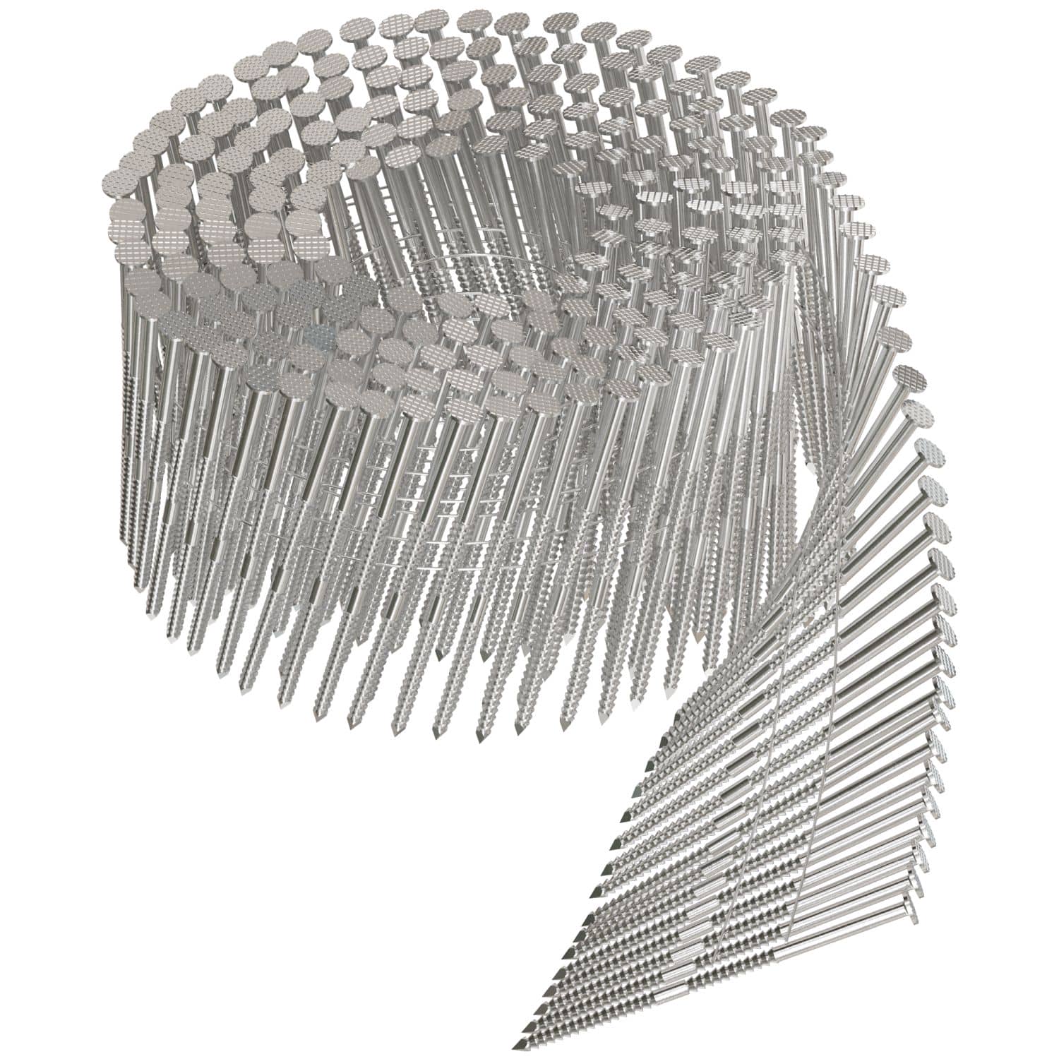 Simpson Strong-Tie T13A250SNJ 15° Wire Coil, Full Round Head, Ring-Shank Siding Nail,  2-1/2-in. Type 316, 1800-Pack - Image 3