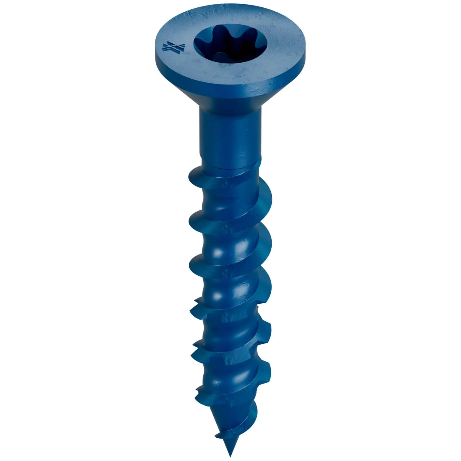 Simpson Strong-Tie TNT18114TFB Titen Turbo,  3/16-in. x 1-1/4-in. 6-Lobe Flat-Head Concrete and Masonry Screw, Blue, 3000-Pack - Image 2