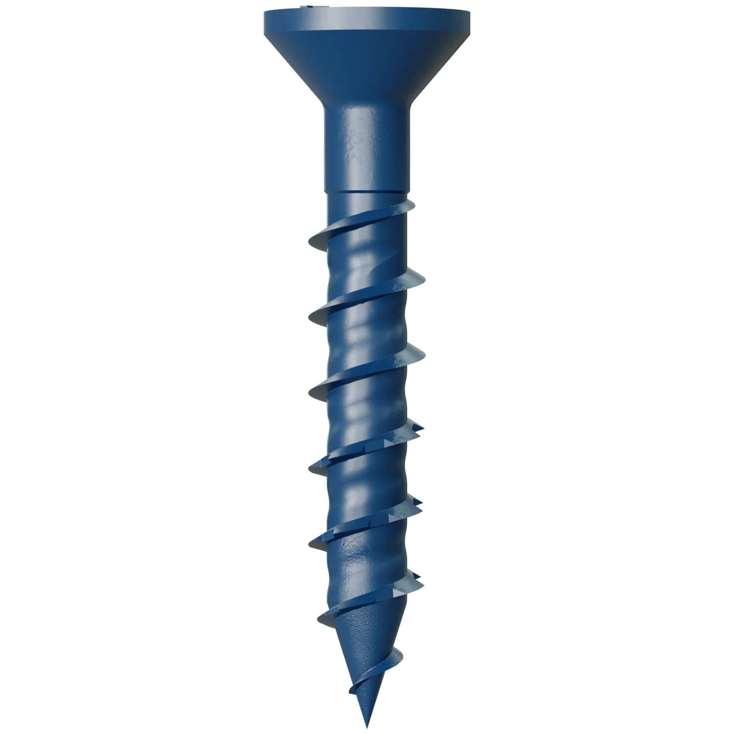Simpson Strong-Tie TNT18114TFC8 Titen Turbo,  3/16-in. x 1-1/4-in. 6-Lobe Flat-Head Concrete and Masonry Screw, Blue, 8-Pack - Image 3