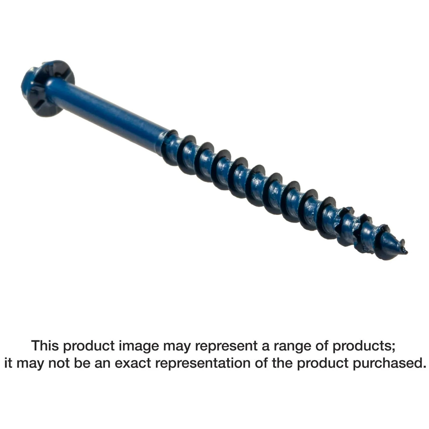 Simpson Strong-Tie TNT18234H Titen Turbo,  3/16-in. x 2-3/4-in. Hex-Head Concrete and Masonry Screw, Blue, 100-Pack - Image 1