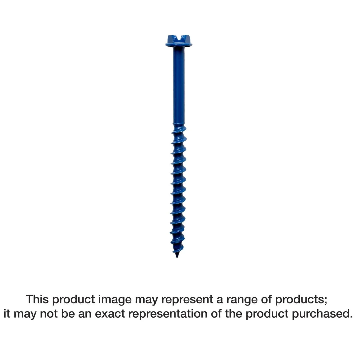 Simpson Strong-Tie TNT18314H Titen Turbo,  3/16-in. x 3-1/4-in. Hex-Head Concrete and Masonry Screw, Blue, 100-Pack - Image 1
