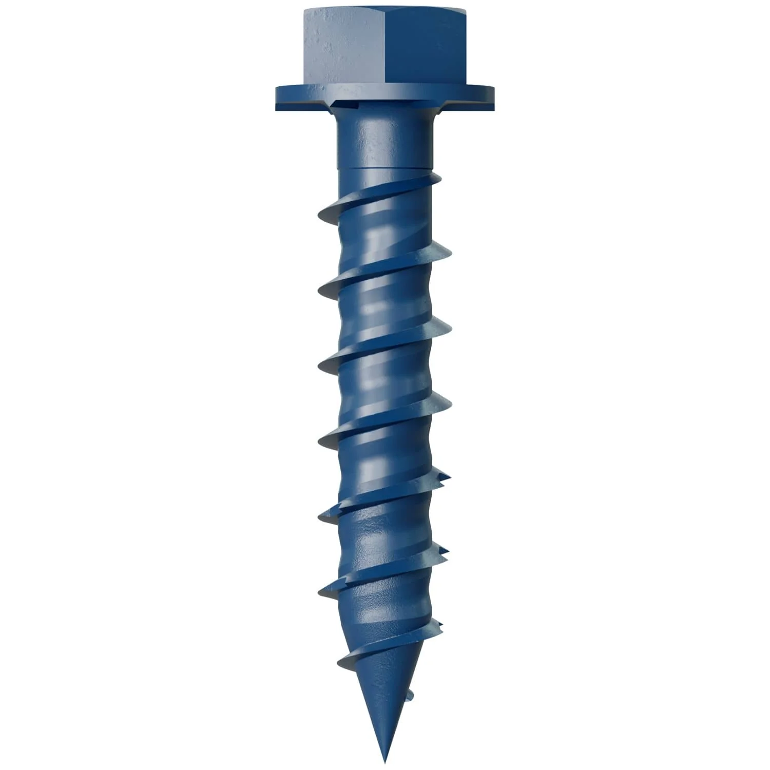 Simpson Strong-Tie TNT25114HC8 Titen Turbo,  1/4-in. x 1-1/4-in. Hex-Head Concrete and Masonry Screw, Blue, 8-Pack - Image 3