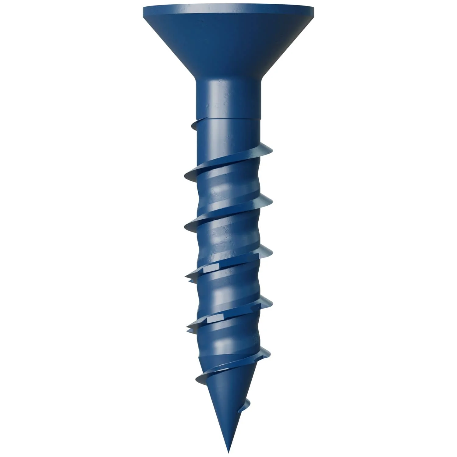 Simpson Strong-Tie TNT25114TF Titen Turbo,  1/4-in. x 1-1/4-in. 6-Lobe Flat-Head Concrete and Masonry Screw, Blue, 100-Pack - Image 2