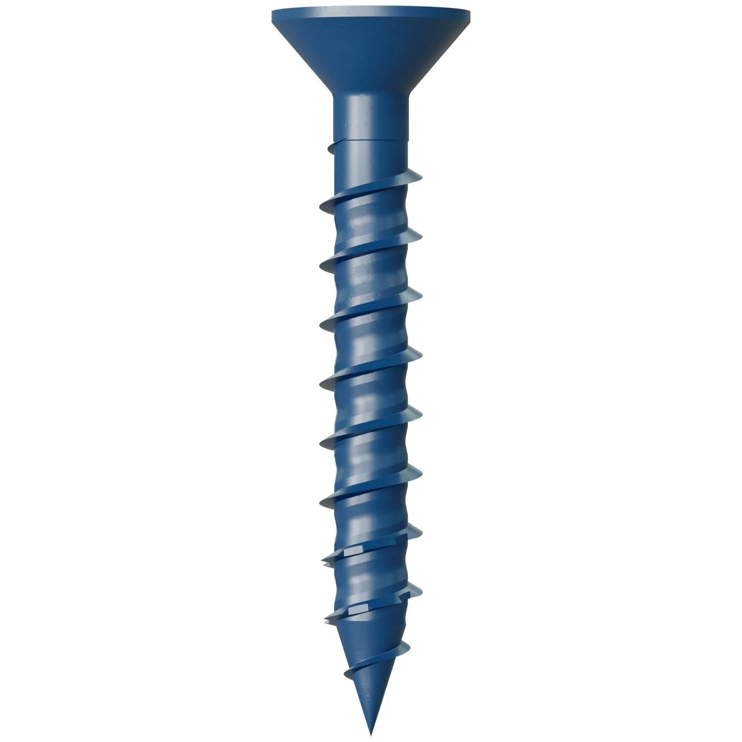 Simpson Strong-Tie TNT25134TFC75 Titen Turbo,  1/4-in. x 1-3/4-in. 6-Lobe Flat-Head Concrete and Masonry Screw, Blue, 75-Pack - Image 2