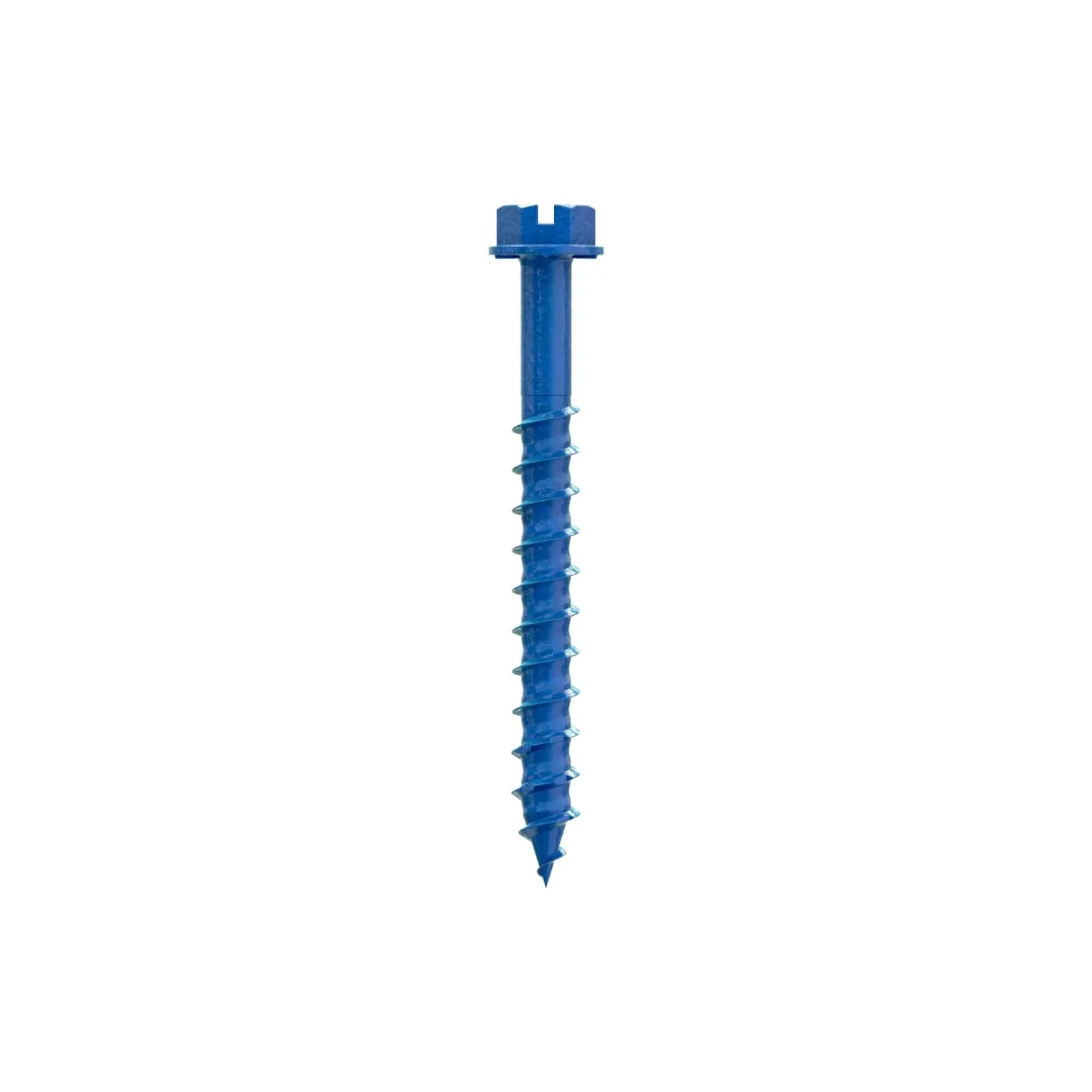 Simpson Strong-Tie TNT25214HC8 Titen Turbo,  1/4-in. x 2-1/4-in. Hex-Head Concrete and Masonry Screw, Blue, 8-Pack - Image 2
