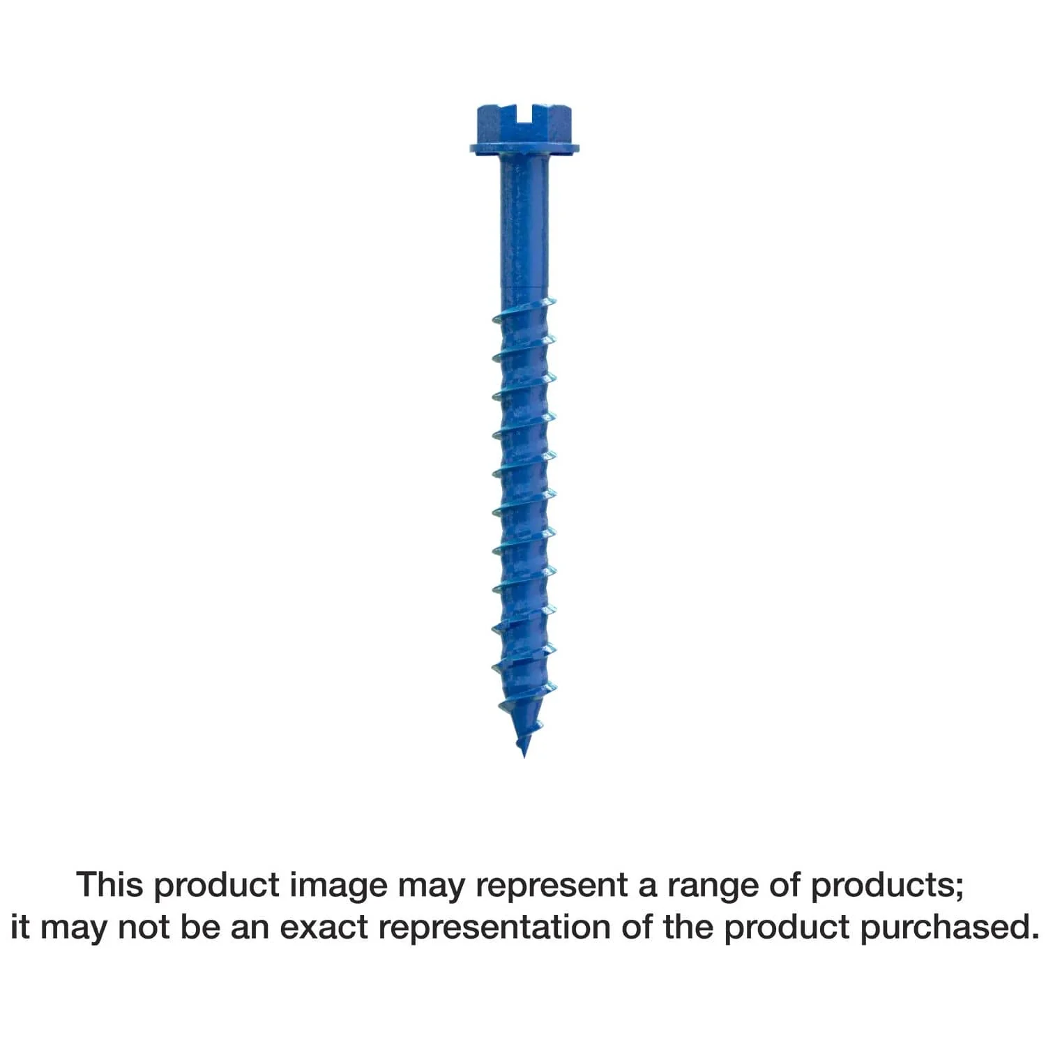 Simpson Strong-Tie TNT25214H Titen Turbo,  1/4-in. x 2-1/4-in. Hex-Head Concrete and Masonry Screw, Blue, 100-Pack - Image 3