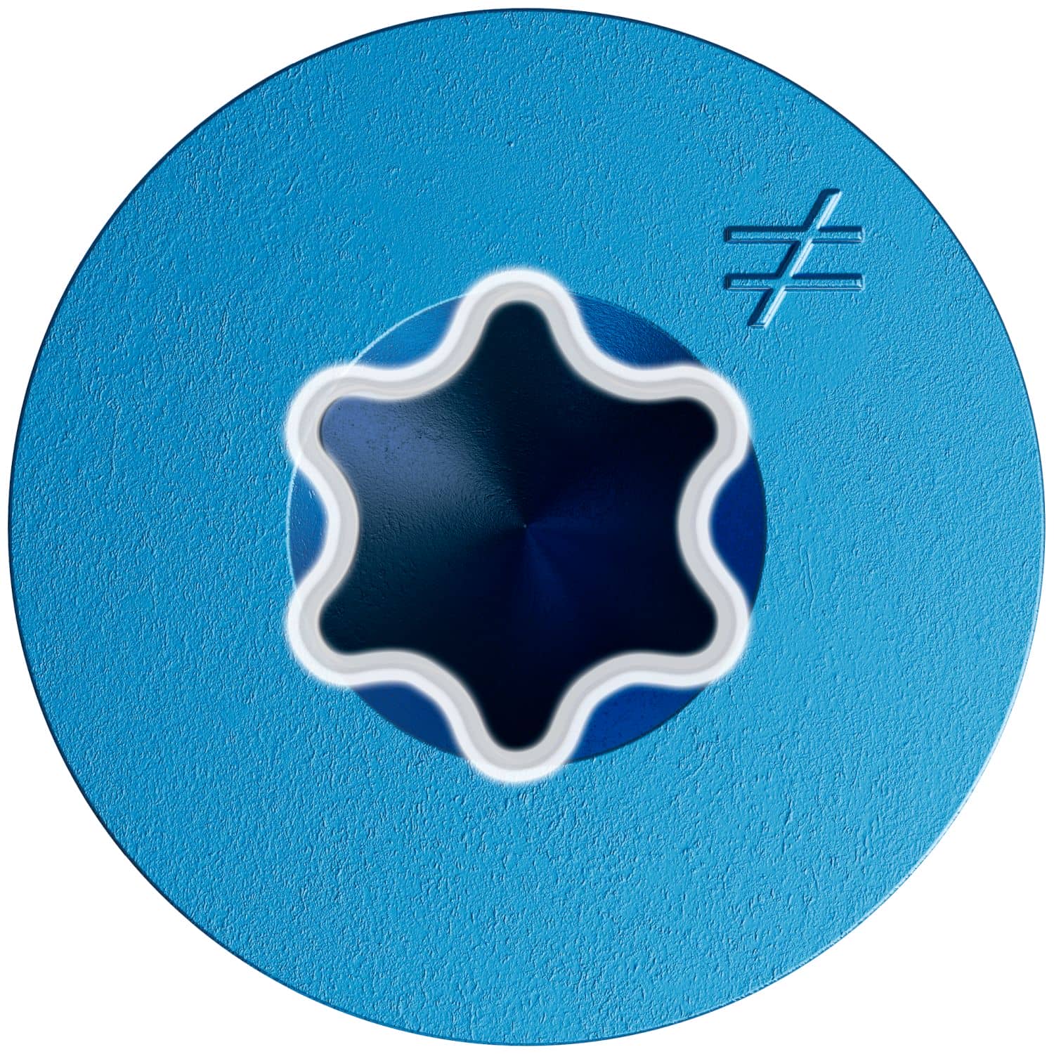 Simpson Strong-Tie TNT25214TFB Titen Turbo,  1/4-in. x 2-1/4-in. 6-Lobe Flat-Head Concrete and Masonry Screw, Blue, 2000-Pack - Image 1