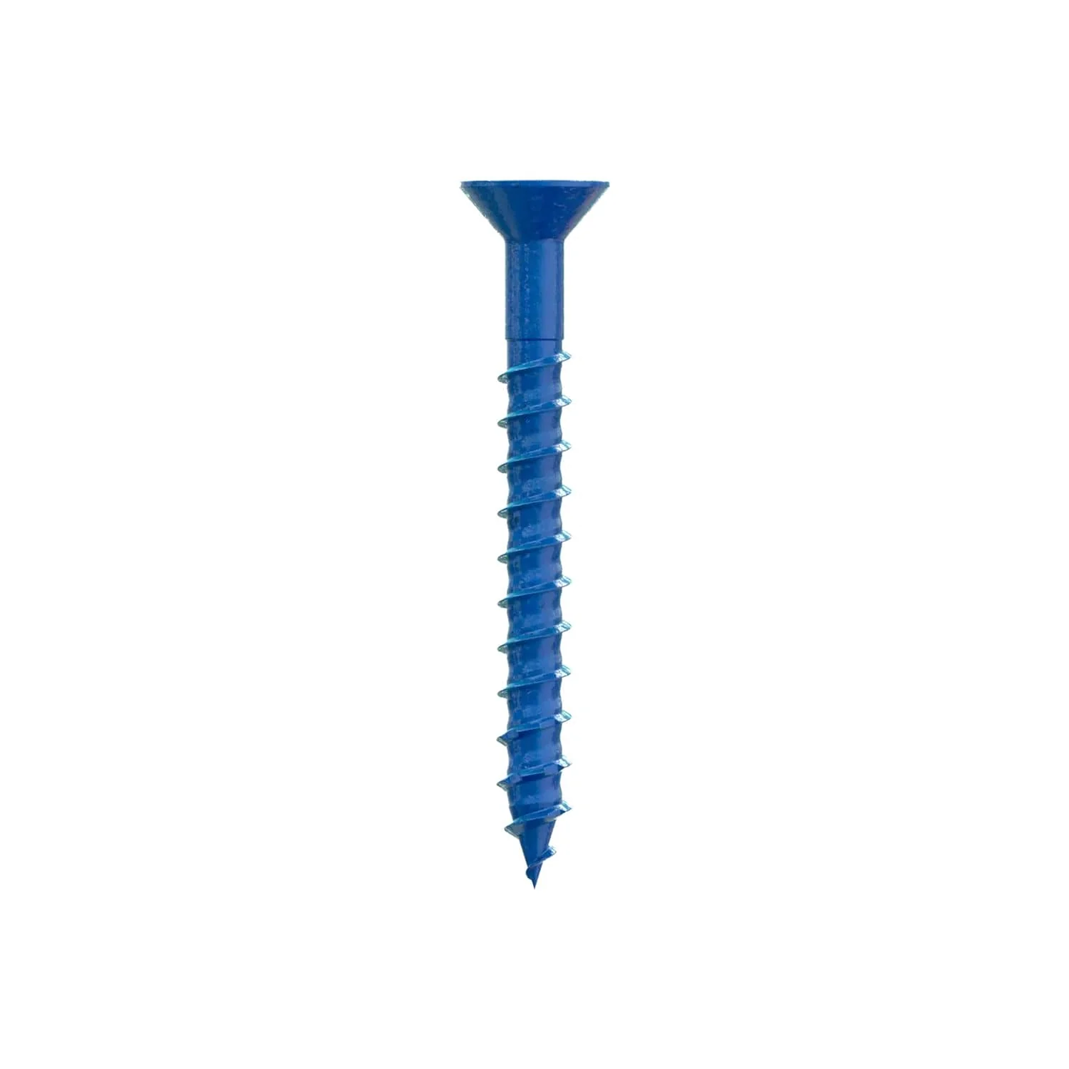 Simpson Strong-Tie TNT25214TFC75 Titen Turbo,  1/4-in. x 2-1/4-in. 6-Lobe Flat-Head Concrete and Masonry Screw, Blue, 75-Pack - Image 2