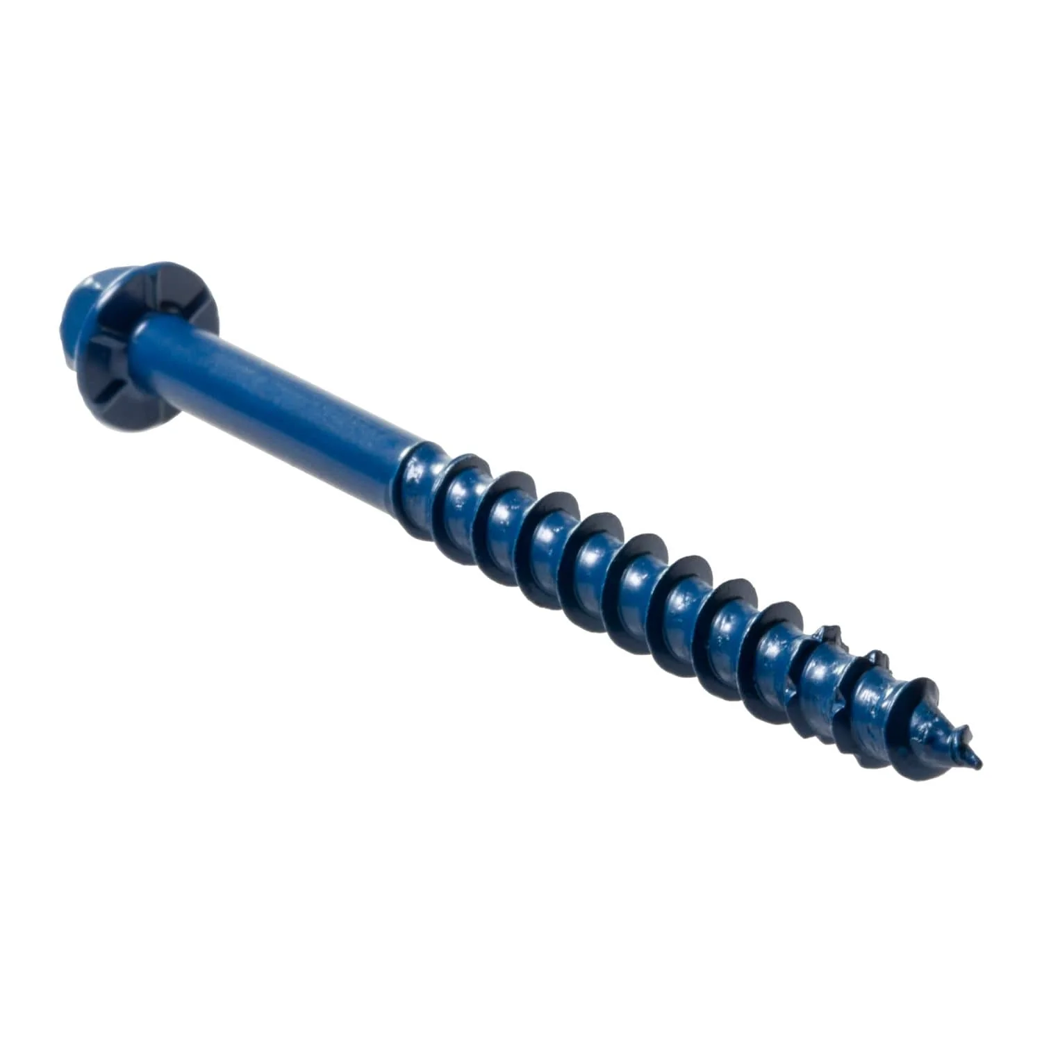 Simpson Strong-Tie TNT25234HB Titen Turbo,  1/4-in. x 2-3/4-in. Hex-Head Concrete and Masonry Screw, Blue, 1500-Pack - Image 3