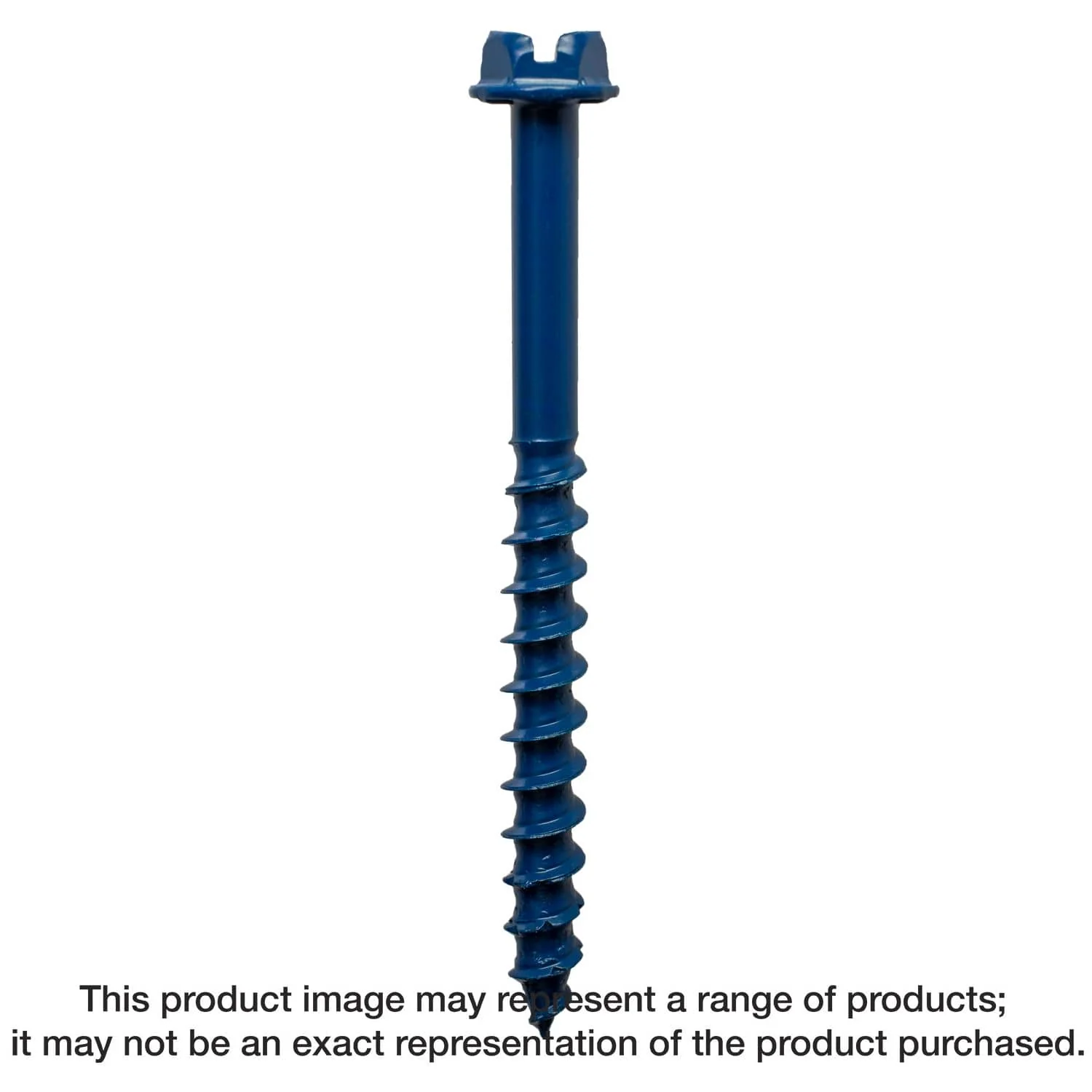 Simpson Strong-Tie TNT25234H Titen Turbo,  1/4-in. x 2-3/4-in. Hex-Head Concrete and Masonry Screw, Blue, 100-Pack - Image 1