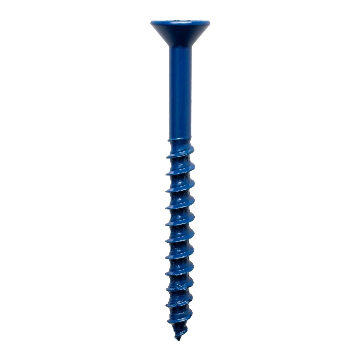 Simpson Strong-Tie TNT25234TFC8 Titen Turbo,  1/4-in. x 2-3/4-in. 6-Lobe Flat-Head Concrete and Masonry Screw, Blue, 8-Pack - Image 2