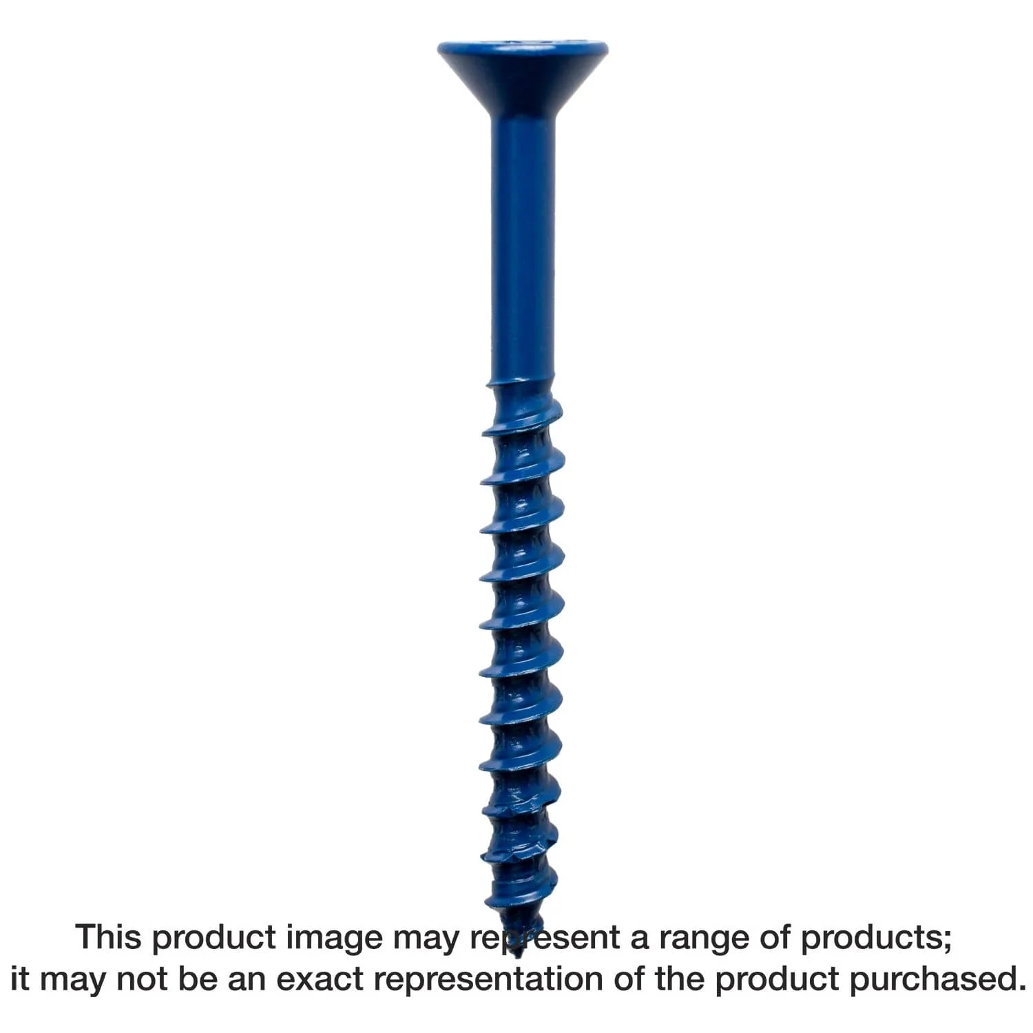 Simpson Strong-Tie TNT25234TF Titen Turbo,  1/4-in. x 2-3/4-in. 6-Lobe Flat-Head Concrete and Masonry Screw, Blue, 100-Pack - Image 3