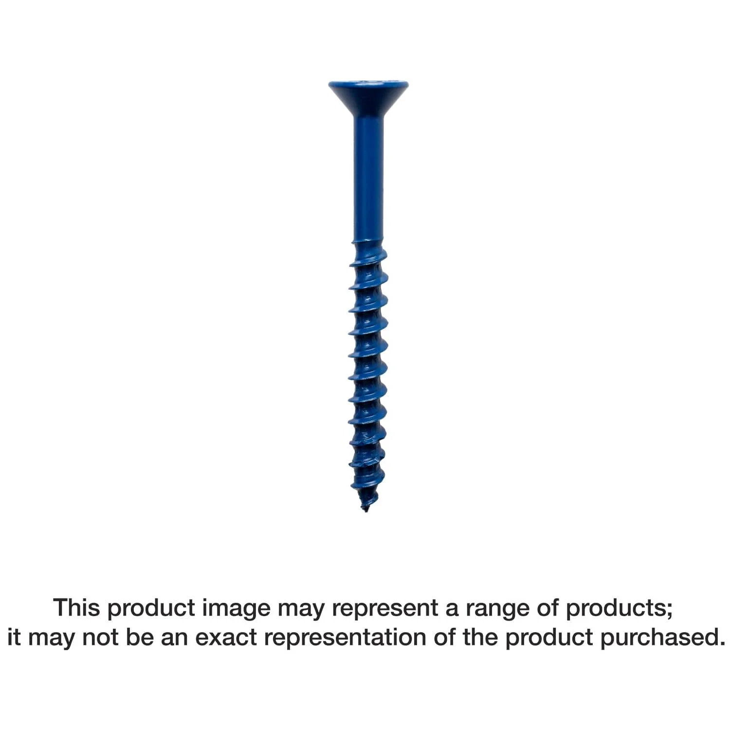 Simpson Strong-Tie TNT25334TFC75 Titen Turbo,  1/4-in. x 3-3/4-in. 6-Lobe Flat-Head Concrete and Masonry Screw, Blue, 75-Pack - Image 1