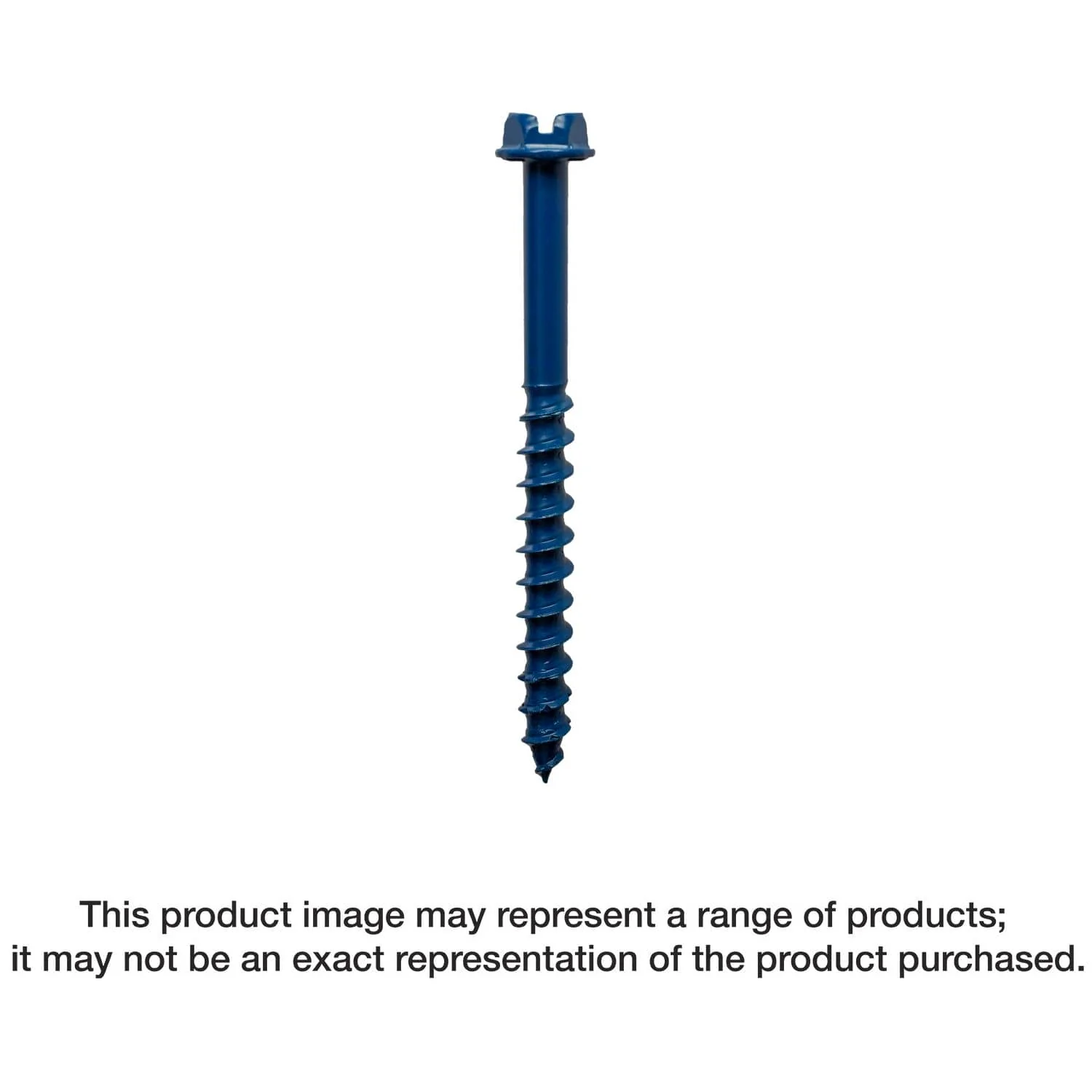 Simpson Strong-Tie TNT25400HC25 Titen Turbo,  1/4-in. x 4-in. Hex-Head Concrete and Masonry Screw, Blue, 25-Pack - Image 1