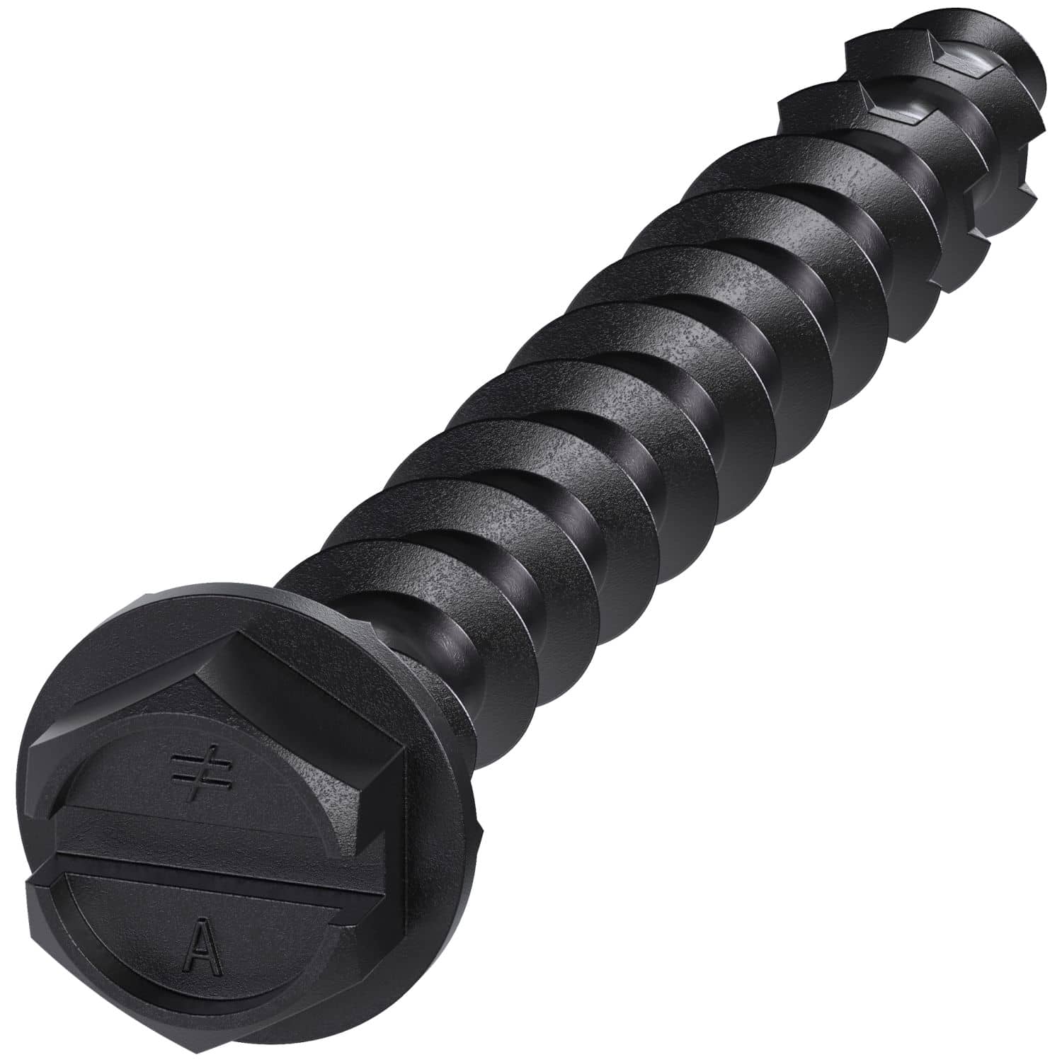 Simpson Strong-Tie TNTBL18134H Titen Turbo,  3/16-in. x 1-3/4-in. Hex-Head Concrete and Masonry Screw, Black, 100-Pack - Image 3