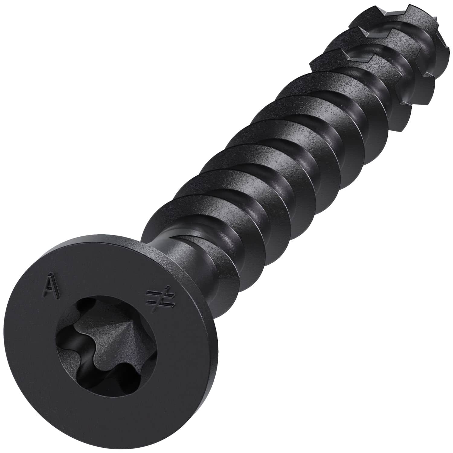 Simpson Strong-Tie TNTBL18134TF Titen Turbo,  3/16-in. x 1-3/4-in. 6-Lobe Flat-Head Concrete and Masonry Screw, Black, 100-Pack - Image 3