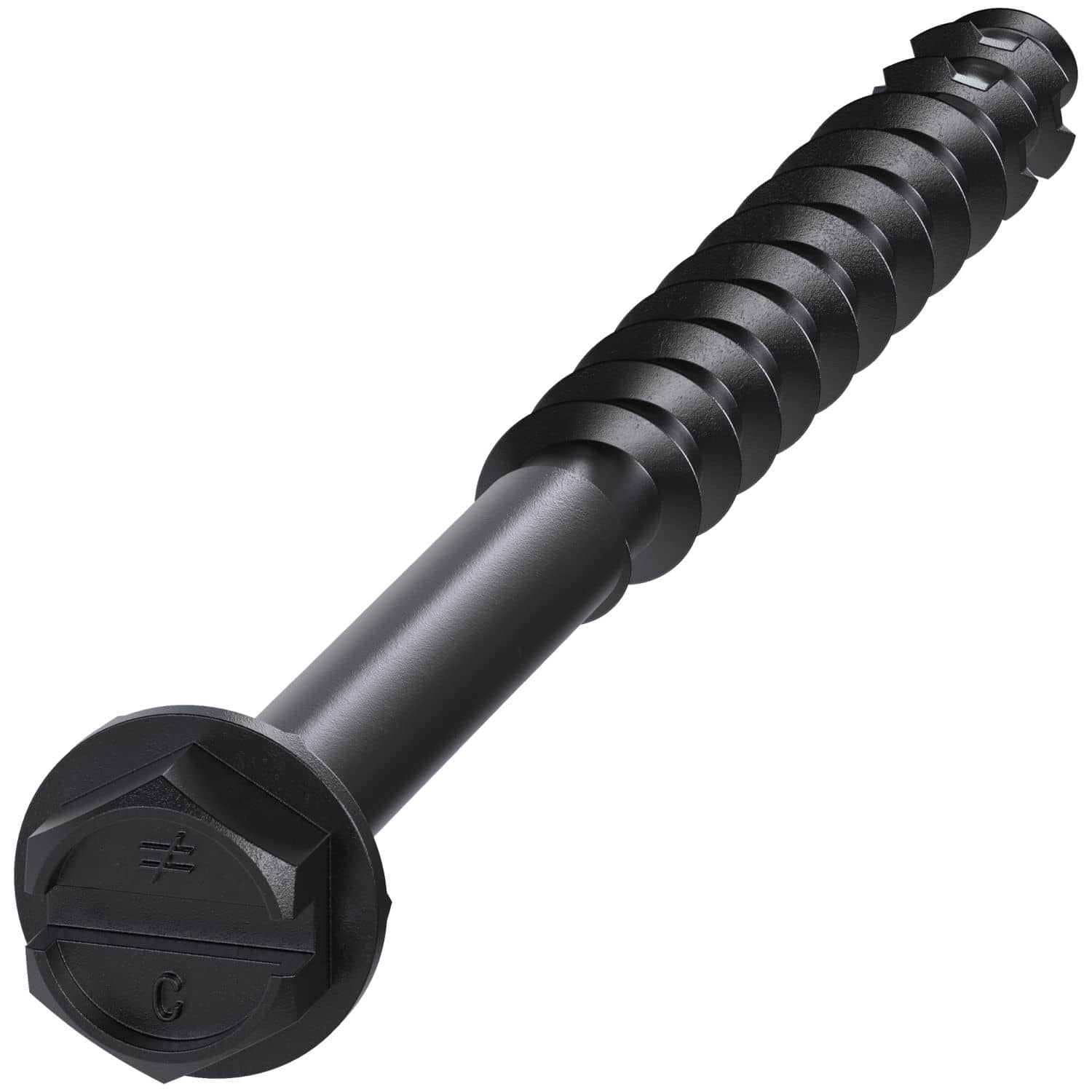 Simpson Strong-Tie TNTBL18234H Titen Turbo,  3/16-in. x 2-3/4-in. Hex-Head Concrete and Masonry Screw, Black, 100-Pack - Image 2