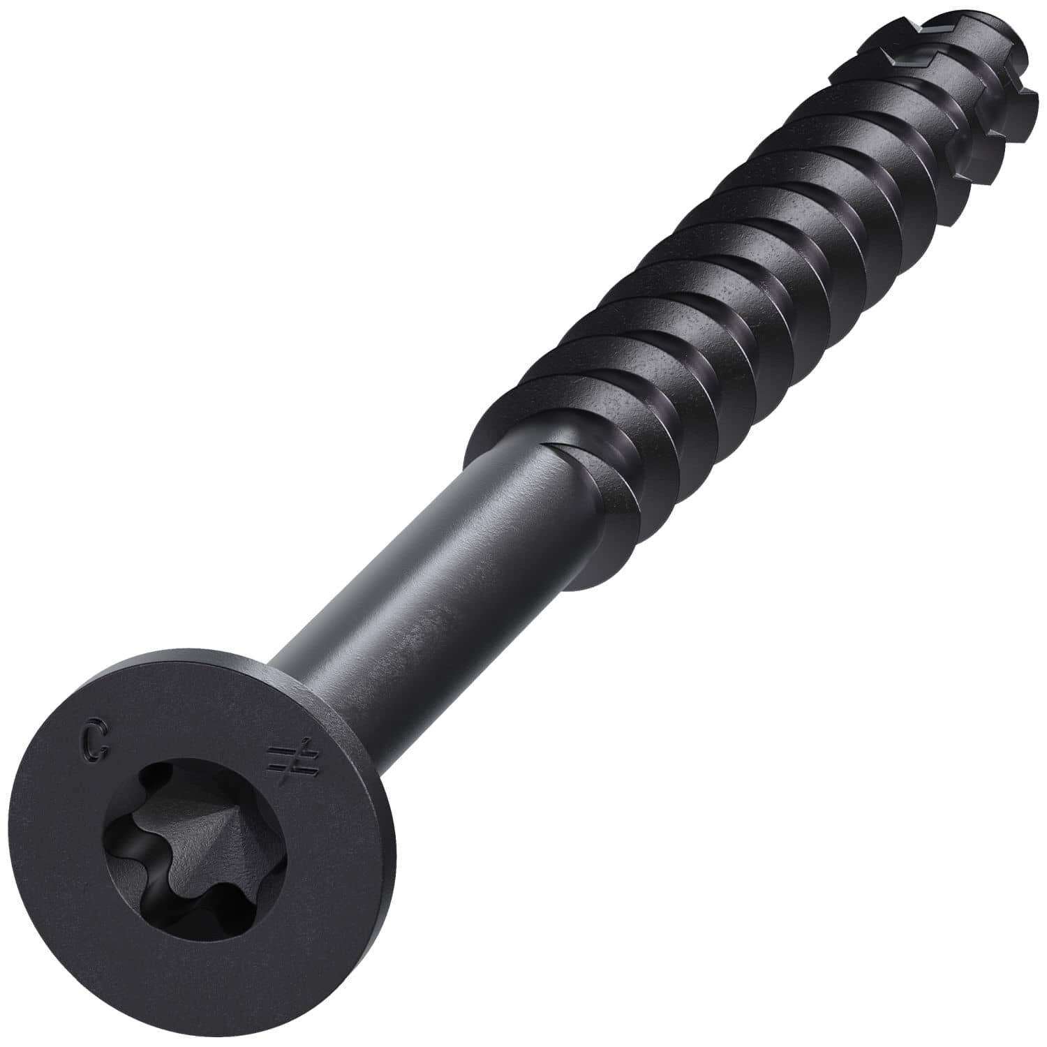 Simpson Strong-Tie TNTBL18234TF Titen Turbo,  3/16-in. x 2-3/4-in. 6-Lobe Flat-Head Concrete and Masonry Screw, Black, 100-Pack - Image 2