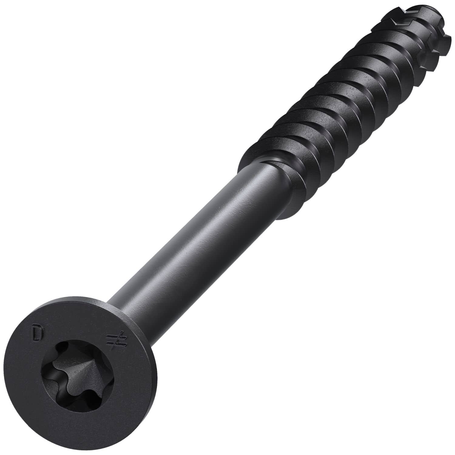 Simpson Strong-Tie TNTBL18314TF Titen Turbo,  3/16-in. x 3-1/4-in. 6-Lobe Flat-Head Concrete and Masonry Screw, Black, 100-Pack - Image 2