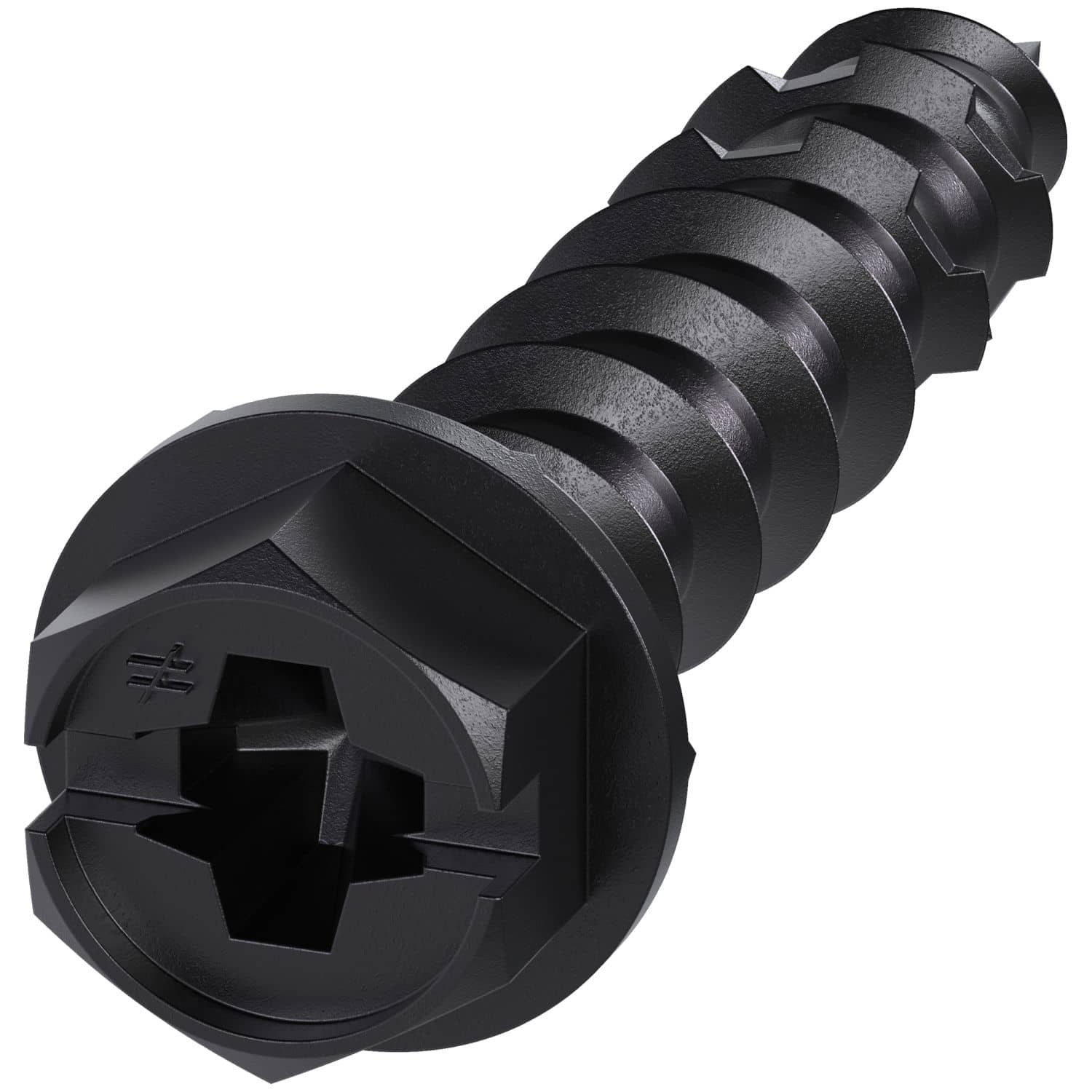 Simpson Strong-Tie TNTBL25114H Titen Turbo,  1/4-in. x 1-1/4-in. Hex-Head Concrete and Masonry Screw, Black, 100-Pack - Image 2